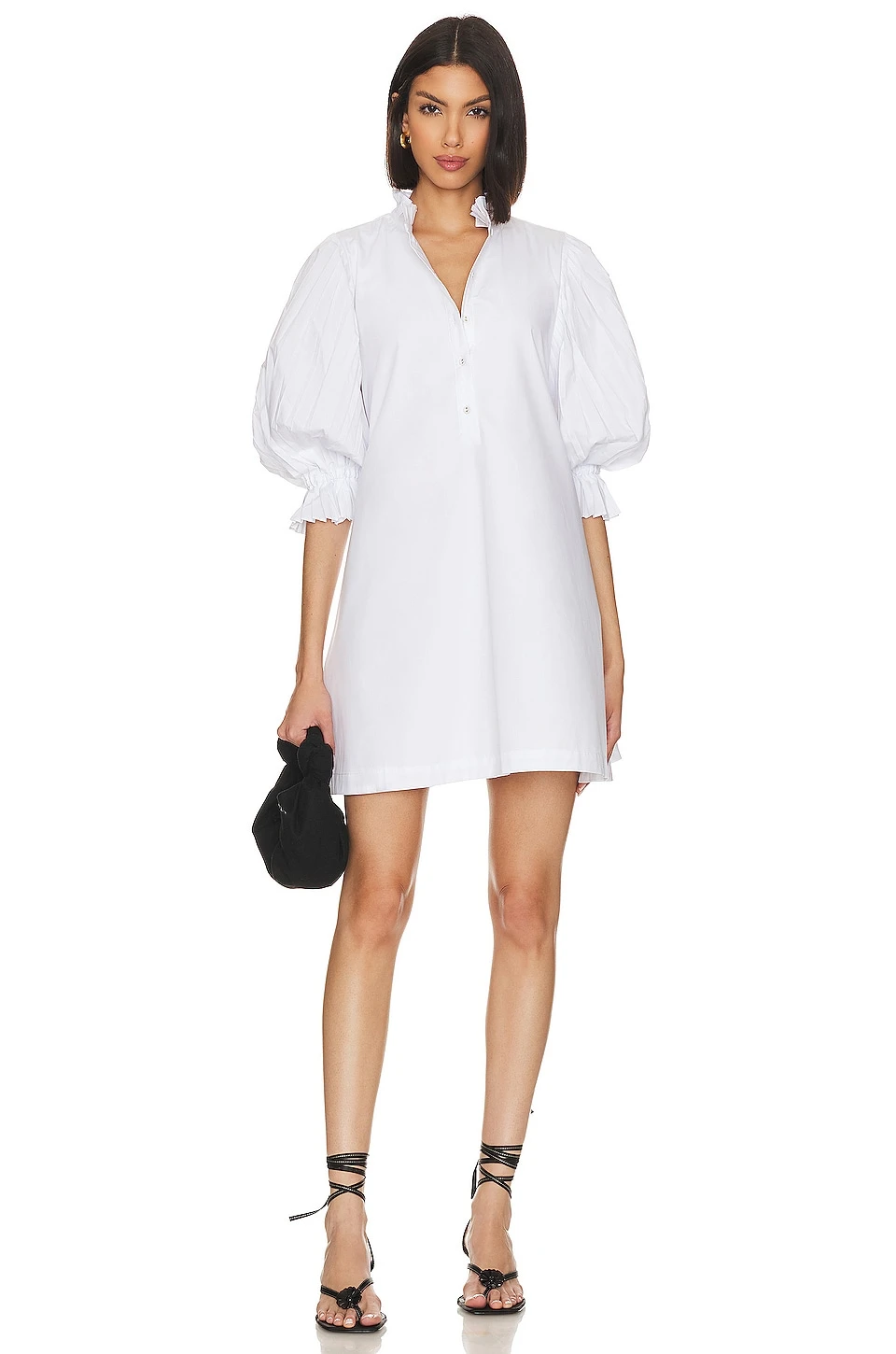 ROBE COURTE FOCUS PLEAT SMOCK White 5 ROBE COURTE FOCUS PLEAT SMOCK White – Image 5