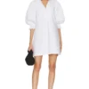ROBE COURTE FOCUS PLEAT SMOCK White
