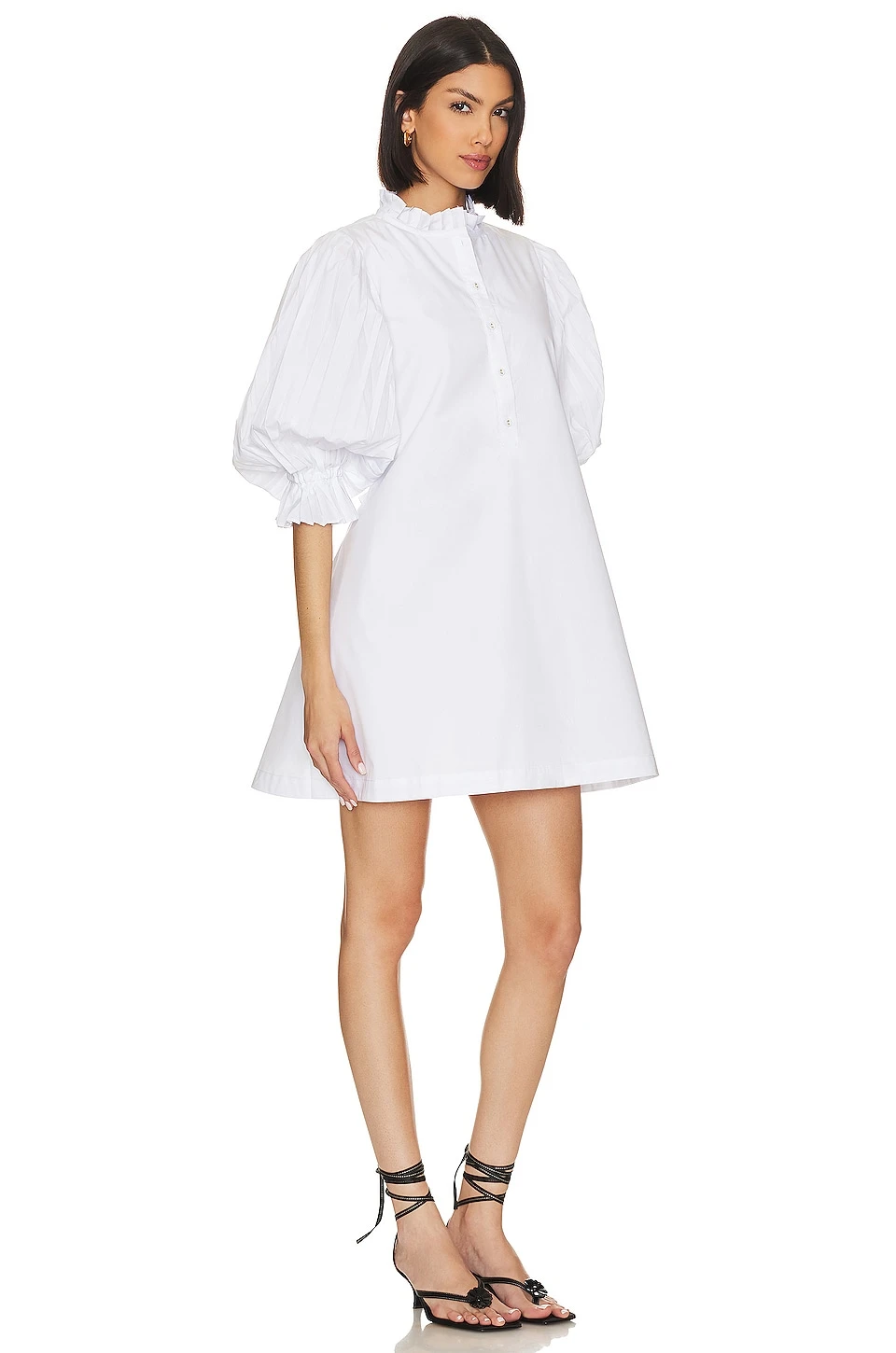 ROBE COURTE FOCUS PLEAT SMOCK White 2 ROBE COURTE FOCUS PLEAT SMOCK White – Image 2