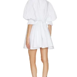 ROBE COURTE FOCUS PLEAT SMOCK White 8 ROBE COURTE FOCUS PLEAT SMOCK White -Ravis Mode Soldes Boutique SOVR WD22 V3