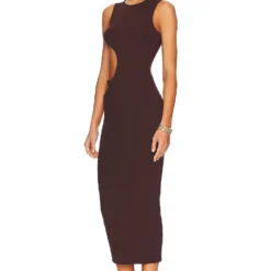 ROBE LOUELLA Brown 8 ROBE LOUELLA Brown -Ravis Mode Soldes Boutique SPDW WD1987 V3