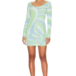 ROBE KIA Blue Multi -Ravis Mode Soldes Boutique SPDW WD2192 V1 1