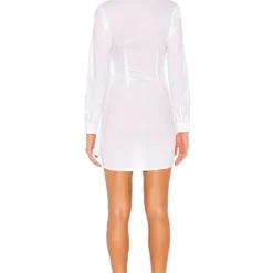 ROBE COURTE DRAPÉE SOPHIE White -Ravis Mode Soldes Boutique SPDW WD438 V3