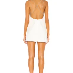 ROBE DROITE À BRETELLES BREANNA White 10 ROBE DROITE À BRETELLES BREANNA White -Ravis Mode Soldes Boutique SPDW WD581 V4