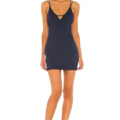 ROBE AVEC LIENS À NOUER AU DOS GRECIA Navy -Ravis Mode Soldes Boutique SPDW WD590 V2