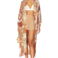 X REVOLVE Cha Cha Maxi Robe Brown Sugar