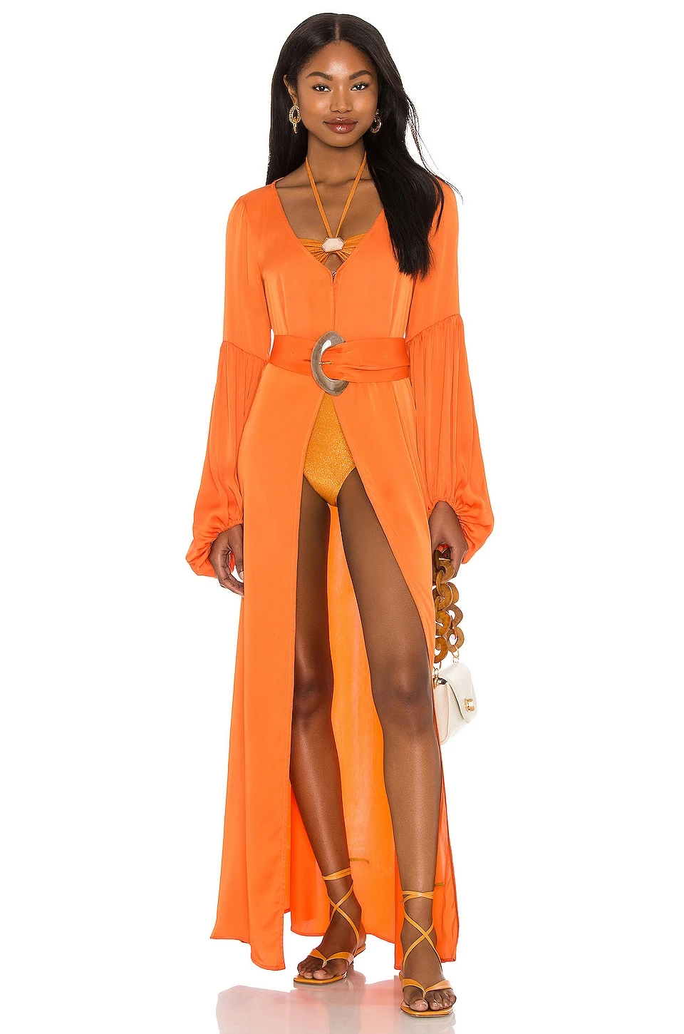 Amber Robe Dress Orange 1 Amber Robe Dress Orange