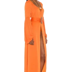 Amber Robe Dress Orange 7 Amber Robe Dress Orange -Ravis Mode Soldes Boutique SSHE WX21 V3