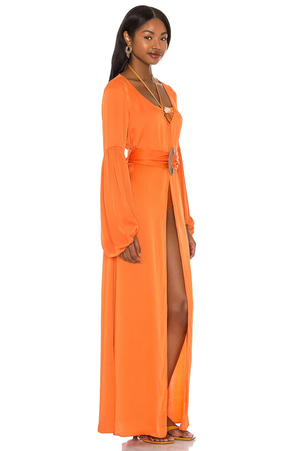 Amber Robe Dress Orange 3 Amber Robe Dress Orange – Image 3