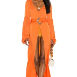 Amber Robe Dress Orange 9 Amber Robe Dress Orange -Ravis Mode Soldes Boutique SSHE WX21 V5