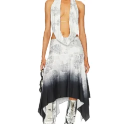 ROBE MI-LONGUE VALEH Ombre Snake