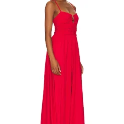 ROBE MAXI FINES BRETELLES ET FRONCES Perfect Red 4 ROBE MAXI FINES BRETELLES ET FRONCES Perfect Red -Ravis Mode Soldes Boutique SUSA WD2091 V2