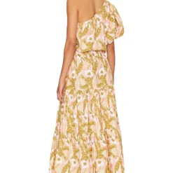 ROBE MAXI ONE SHOULDER PUFF SLEEVE Duomo 5 ROBE MAXI ONE SHOULDER PUFF SLEEVE Duomo -Ravis Mode Soldes Boutique SWFR WD131 V3