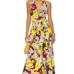 ROBE MIDI ENCOLURE BÉNITIER Flower Riot