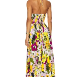 ROBE MIDI ENCOLURE BÉNITIER Flower Riot -Ravis Mode Soldes Boutique SWFR WD145 V3