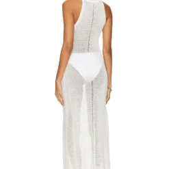 ROBE MAXI CENTER PIECE Blanc -Ravis Mode Soldes Boutique SWFR WD149 V3