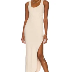 ROBE MI-LONGUE CINCHED Limestone