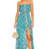 ROBE RYDEN Hibiscus Bouquet Teal