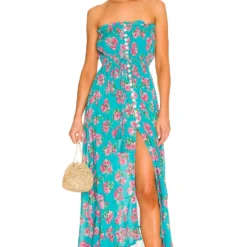 ROBE RYDEN Hibiscus Bouquet Teal