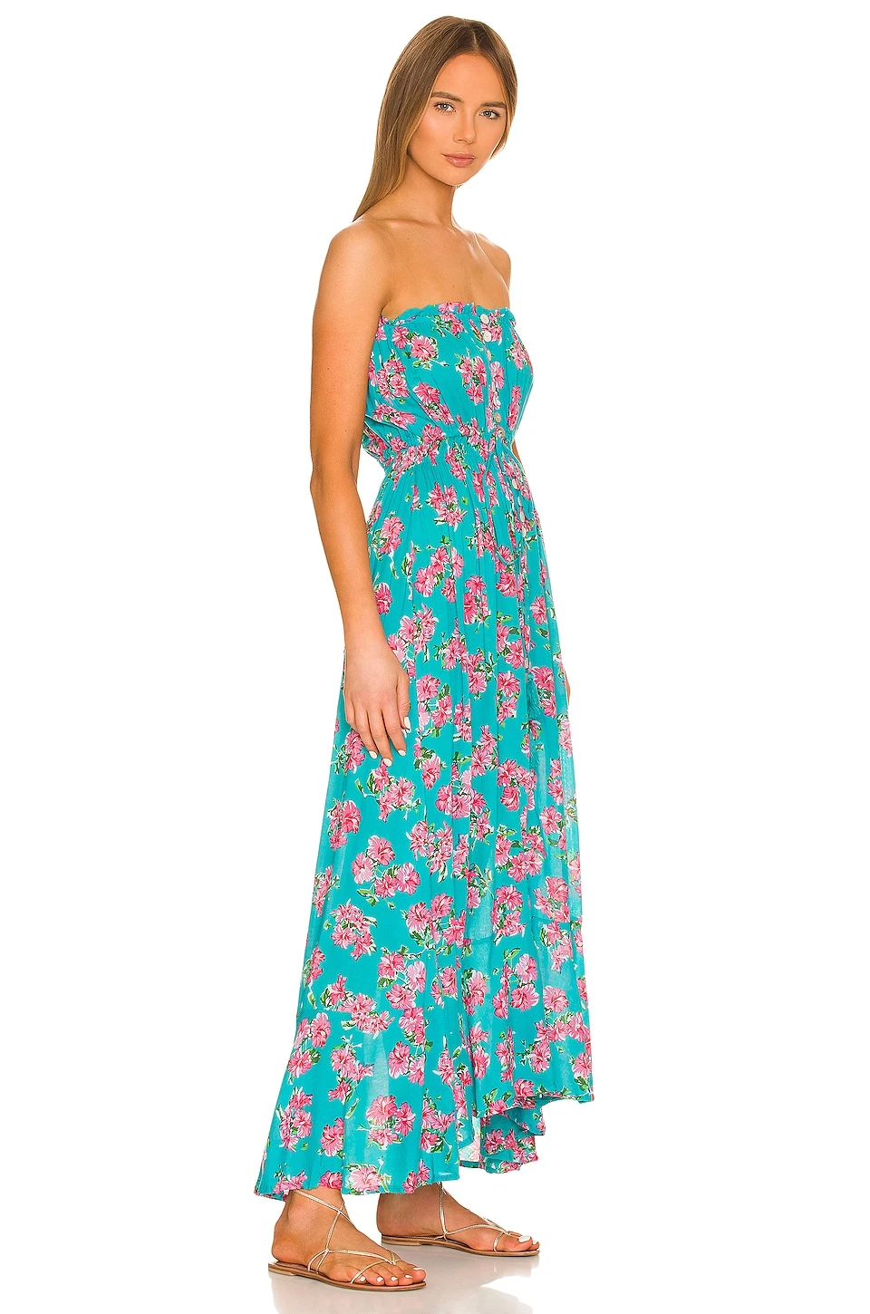 ROBE RYDEN Hibiscus Bouquet Teal 2 ROBE RYDEN Hibiscus Bouquet Teal – Image 2