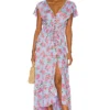 ROBE NEW MOON Hibiscus Bouquet Baby Blue