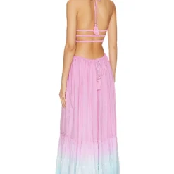 ROBE MAXI NAIA Pink Violet Aqua Ombre -Ravis Mode Soldes Boutique TIAR WD413 V3