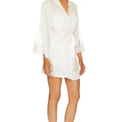 Silk Serena Lace Robe White -Ravis Mode Soldes Boutique TODR WI3 V3