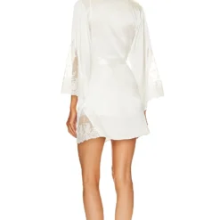 Silk Serena Lace Robe White -Ravis Mode Soldes Boutique TODR WI3 V4