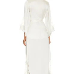 Silk Kiana Lace Robe White -Ravis Mode Soldes Boutique TODR WI4 V4