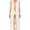 Silk Cecilia Pearl Robe White