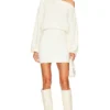 ROBE SWEAT COURTE OFF SHOULDER Cream