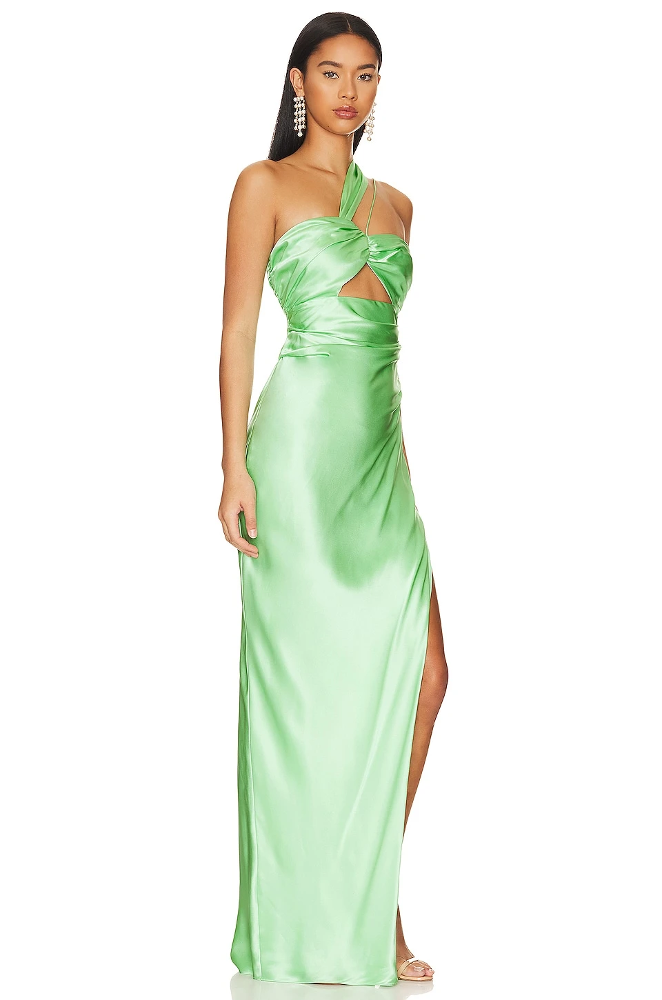 ROBE DE SOIRÉE ASYMMETRICAL BANDEAU Mint 2 ROBE DE SOIRÉE ASYMMETRICAL BANDEAU Mint – Image 2