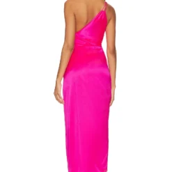 ROBE EN MAILLE À FINES BRETELLES Hot Pink -Ravis Mode Soldes Boutique TSEI WD81 V3