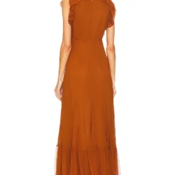 ROBE MAXI ALTHEA Golden Spice -Ravis Mode Soldes Boutique TULA WD1358 V3