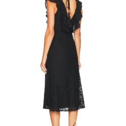 ROBE MI-LONGUE WENDY Black -Ravis Mode Soldes Boutique TULA WD1386 V3