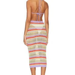 ROBE ELIDIA Summer Multi Stripe -Ravis Mode Soldes Boutique TULA WD1467 V3