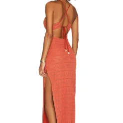 ROBE NORA Salmon -Ravis Mode Soldes Boutique TULA WD1473 V3