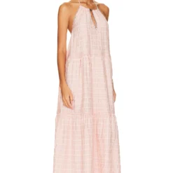 ROBE JULIANNA Blush Pink Stripe -Ravis Mode Soldes Boutique TULA WD1480 V2