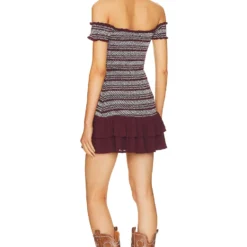 ROBE LUCILLE Wine -Ravis Mode Soldes Boutique TULA WD1503 V3