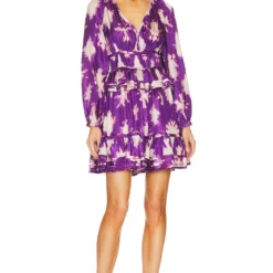 ULLA JOHNSON ROBE EMERY Cassis Blur