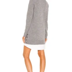 Veronica Beard ROBE COURTE SOVAL Grey Melange -Ravis Mode Soldes Boutique VBRD WD12 V3