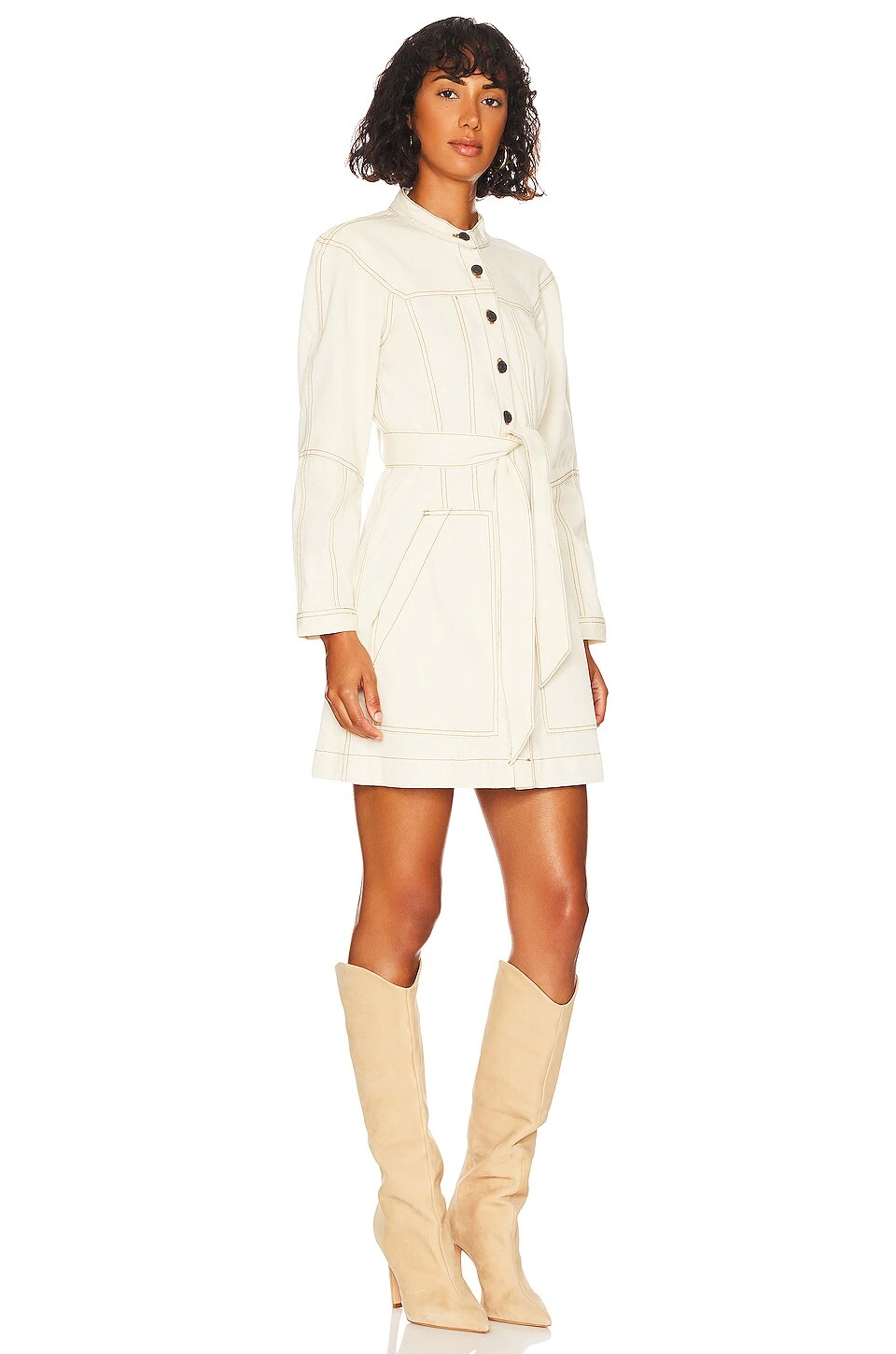 Veronica Beard ROBE BASIA Ecru 2 Veronica Beard ROBE BASIA Ecru – Image 2