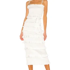 ROBE MI-LONGUE LILY White