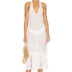 ROBE MI-LONGUE LEVISA White