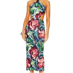 ROBE MI-LONGUE TOLUWA Nouveau Print