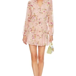 ROBE COURTE LOVE ALWAYS Floral Dawn Blush -Ravis Mode Soldes Boutique YUMI WD554 V4
